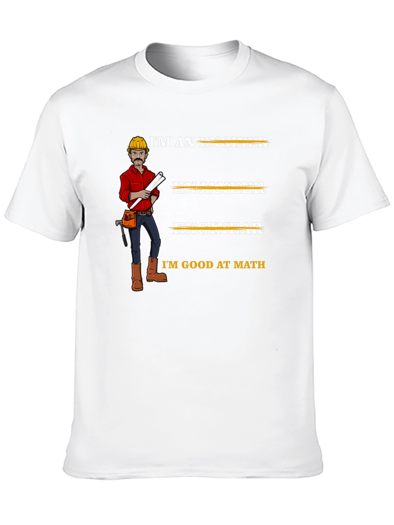 Funny Engineer T-Shirt Im Good At Math Tee Black