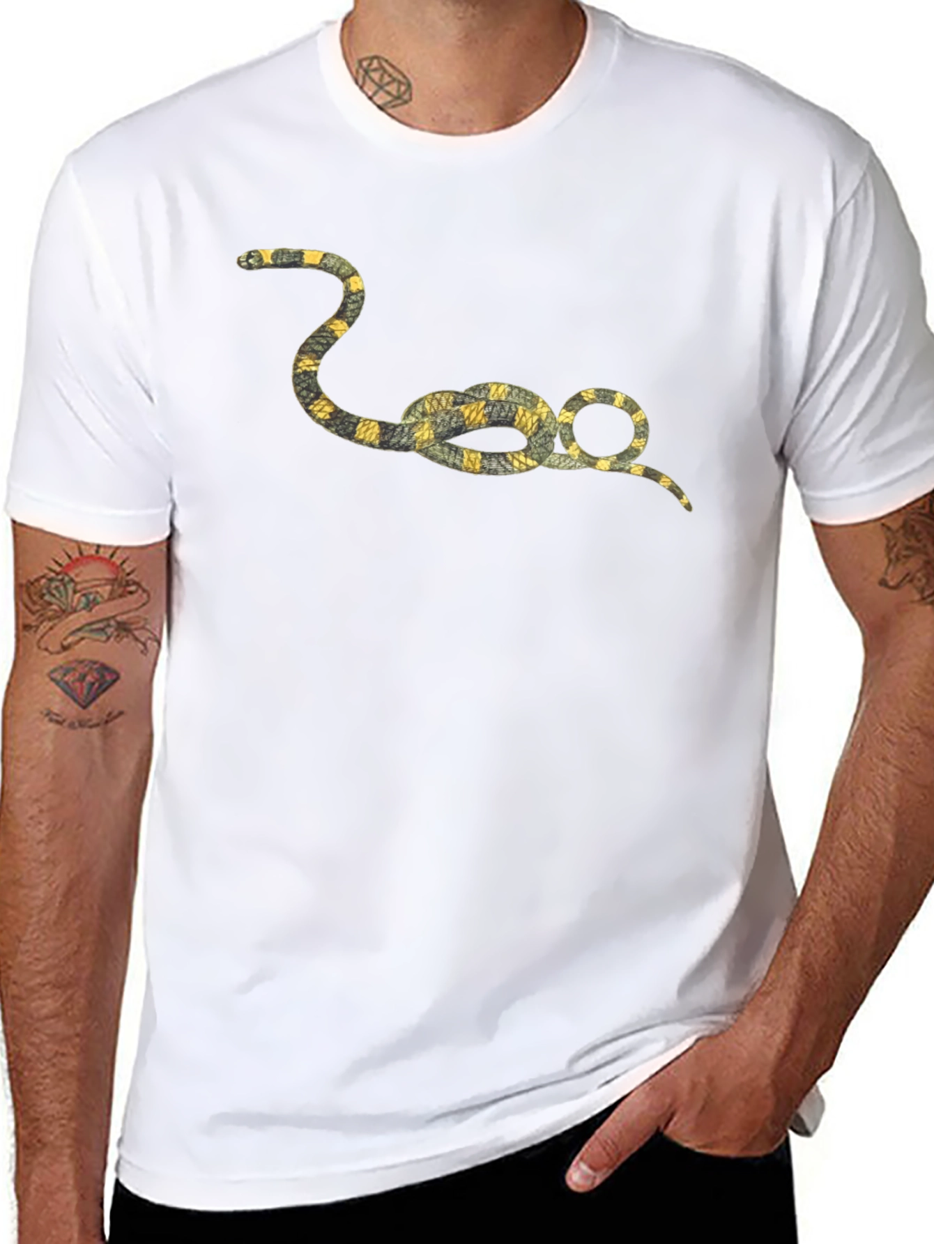 Snake Knot Graphic Tee - Stylish and Unique