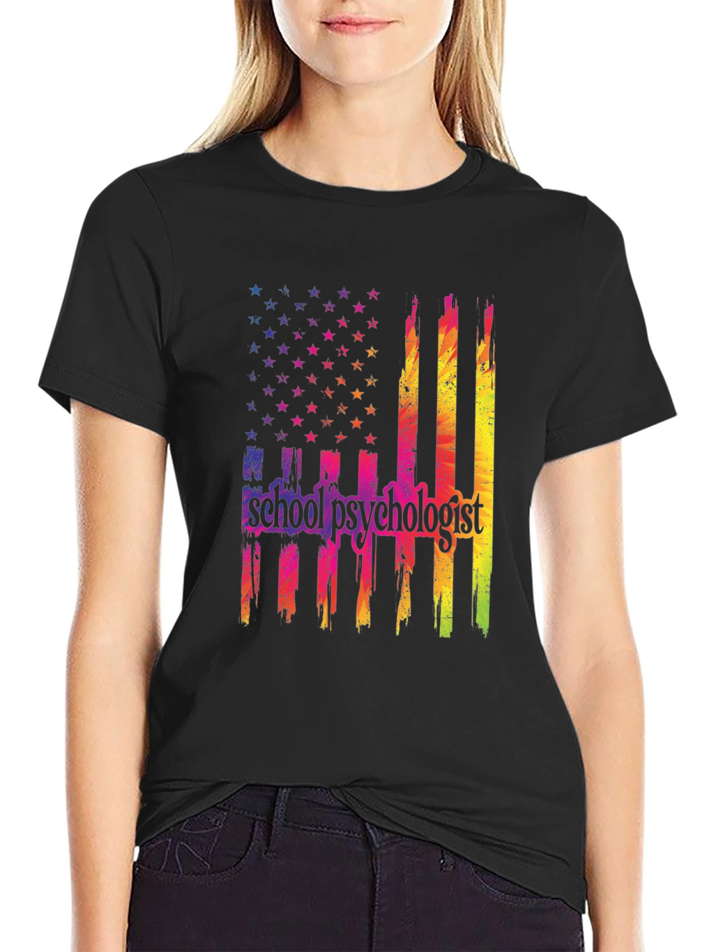 School Psychologist Flag Graphic T-Shirt