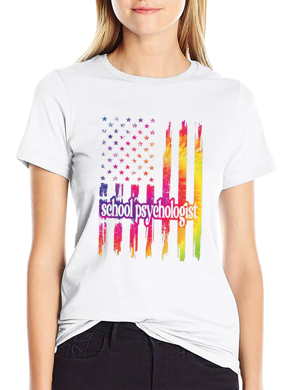 School Psychologist Flag Graphic T-Shirt