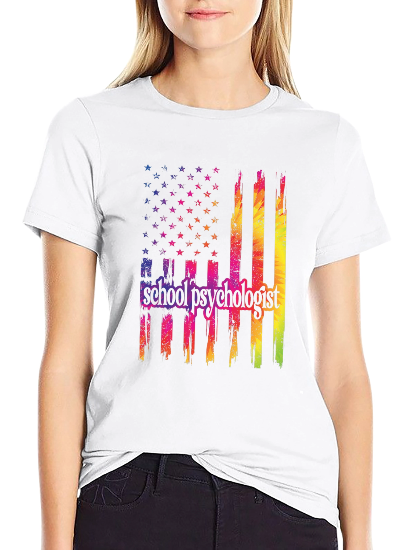 School Psychologist Flag Graphic T-Shirt