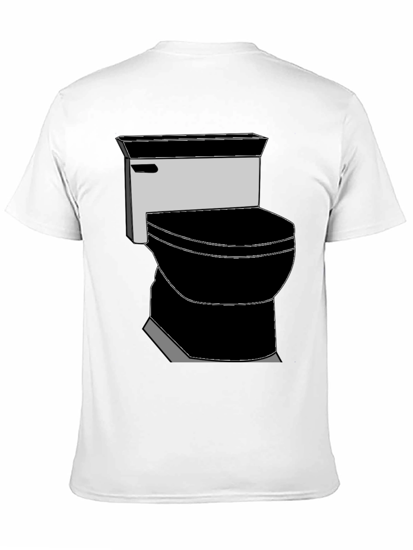 Toilet Graphic Tee - Black Novelty T-Shirt