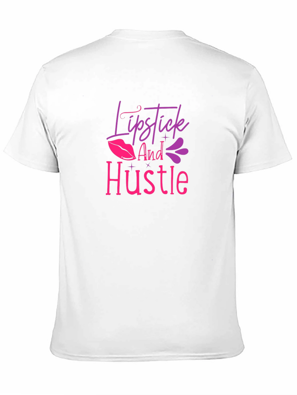 Lipstick and Hustle Graphic T-Shirt - Black