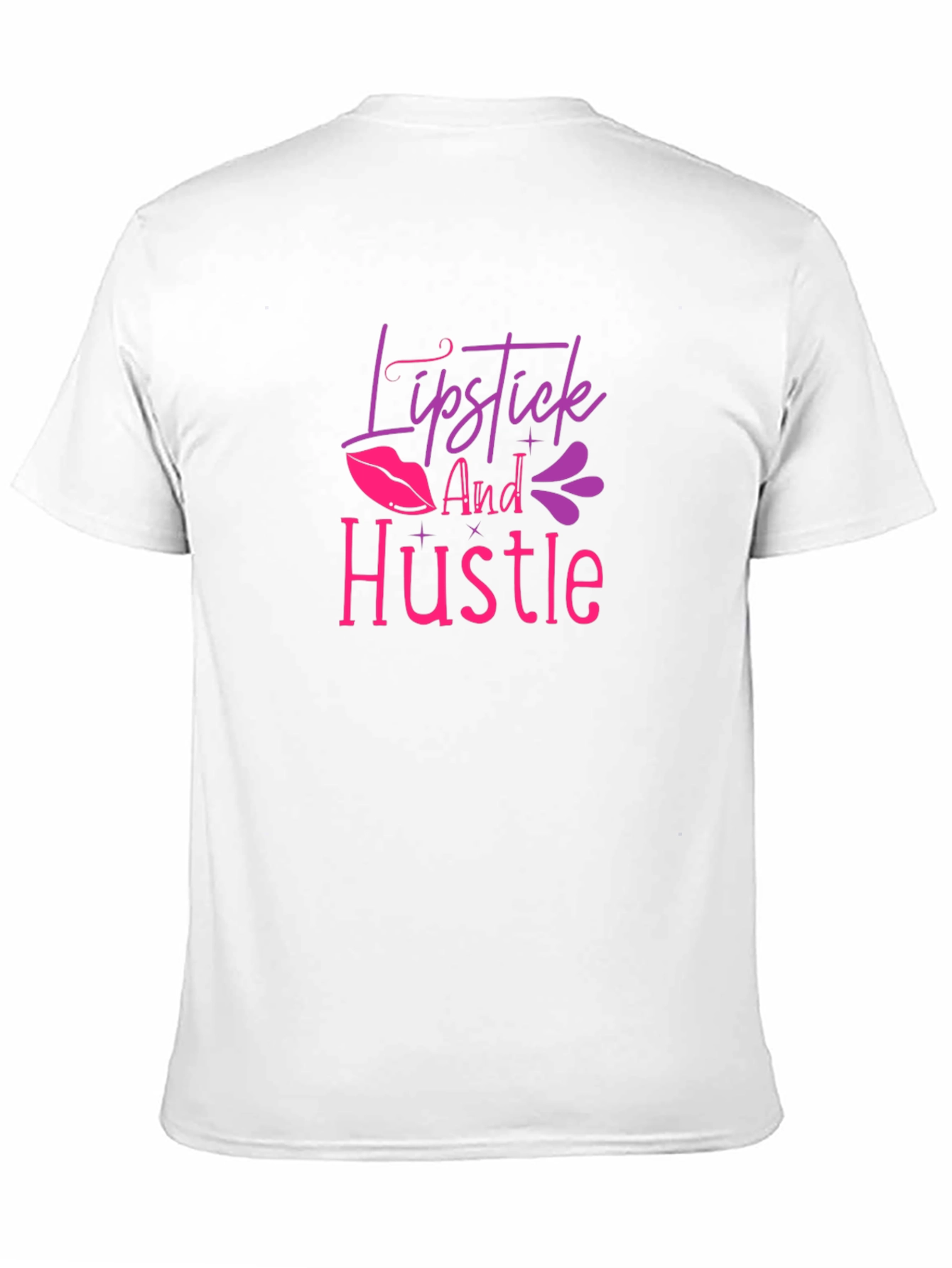 Lipstick and Hustle Graphic T-Shirt - Black