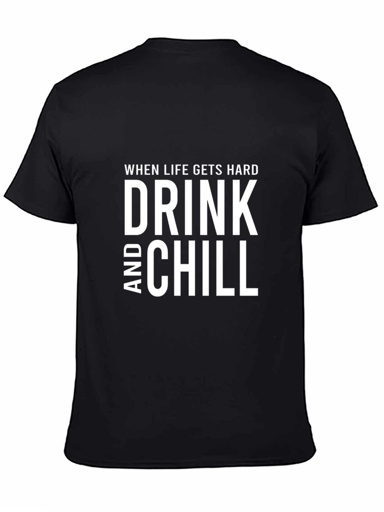 Drink and Chill Black Tee Shirt