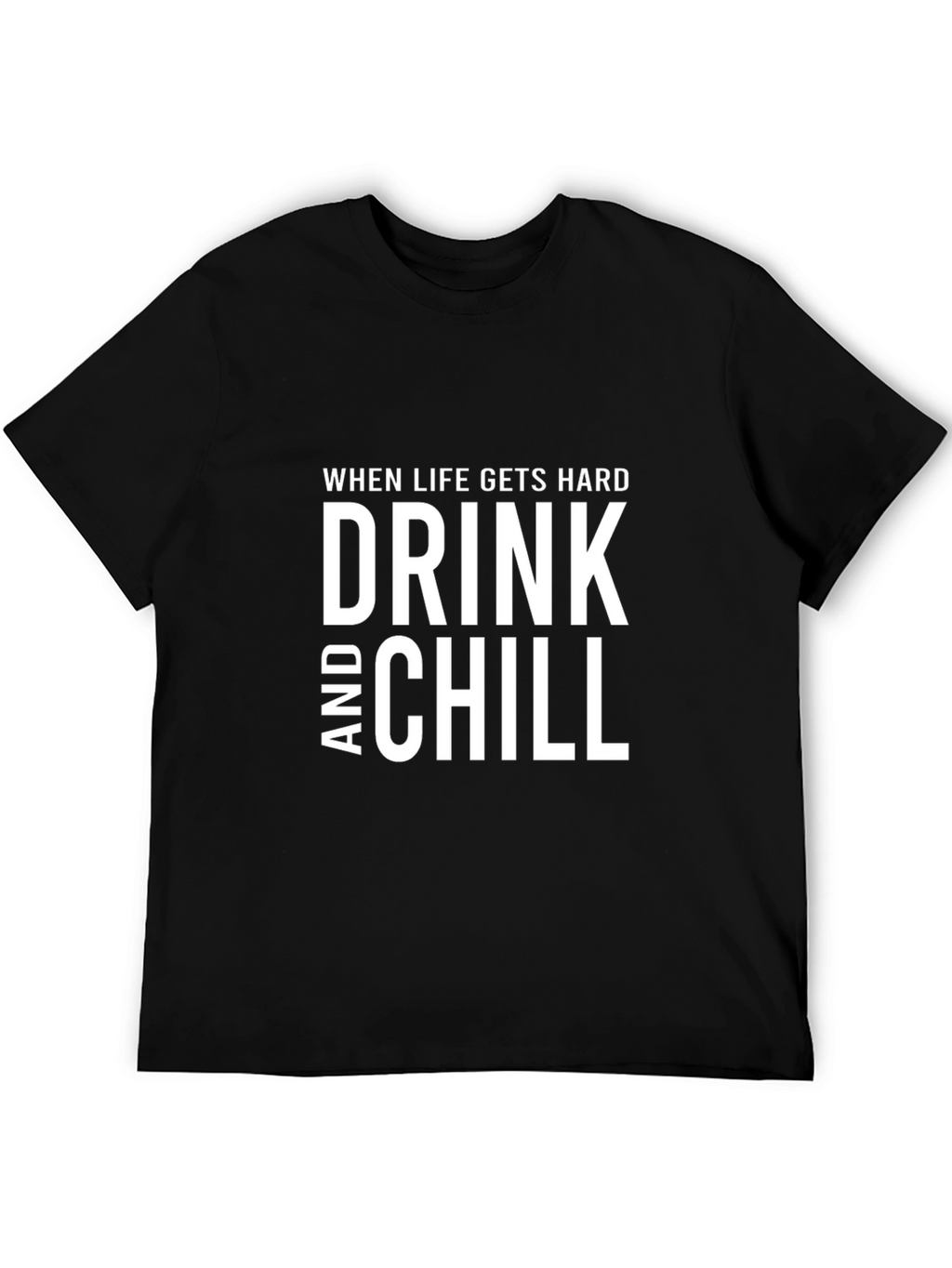 Drink and Chill Black Tee Shirt