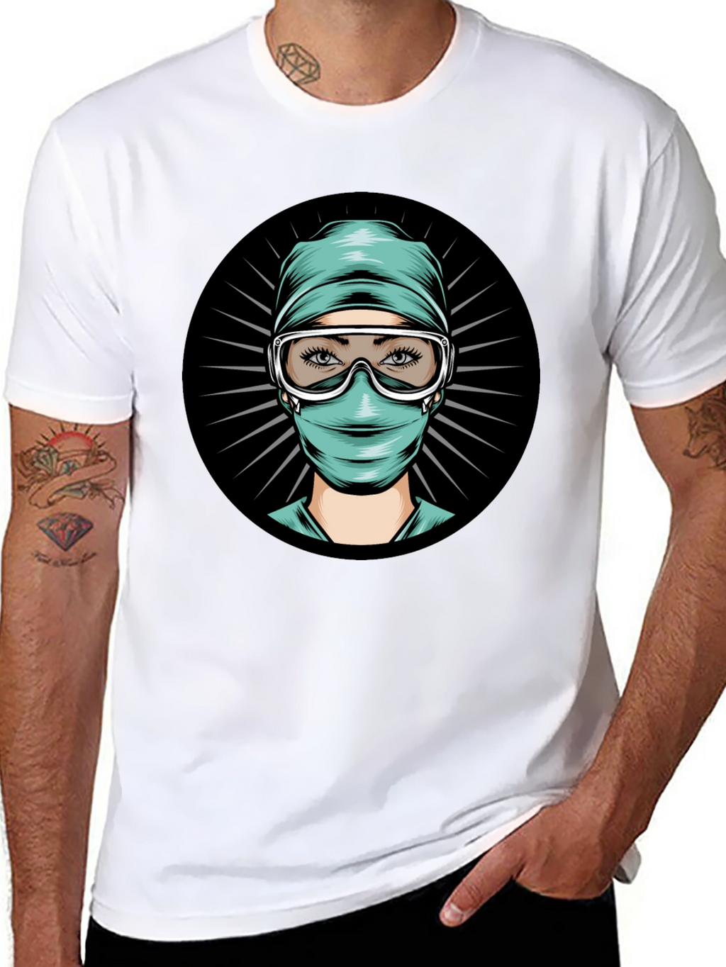 Surgeon Graphic Tee - Black Cotton Blend