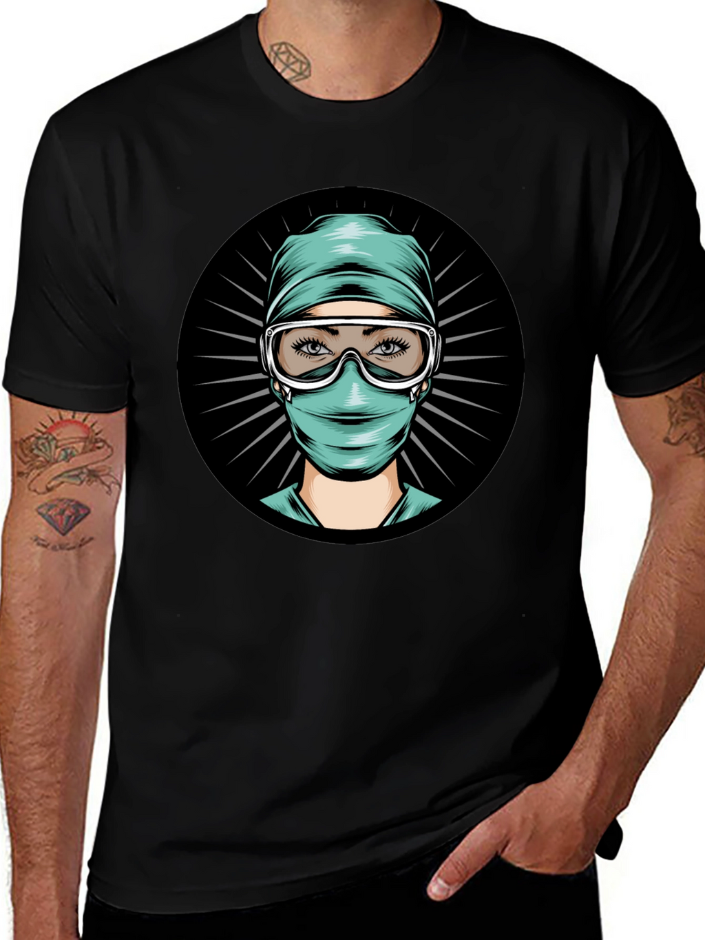 Surgeon Graphic Tee - Black Cotton Blend