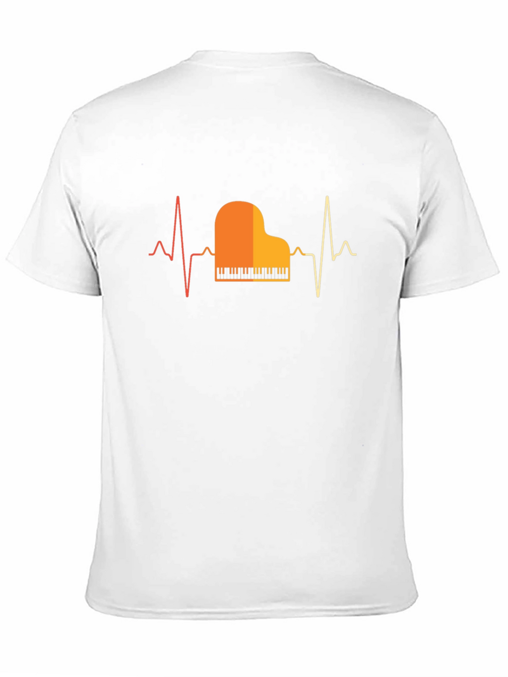 Piano Heartbeat Graphic Tee - Musician T-Shirt