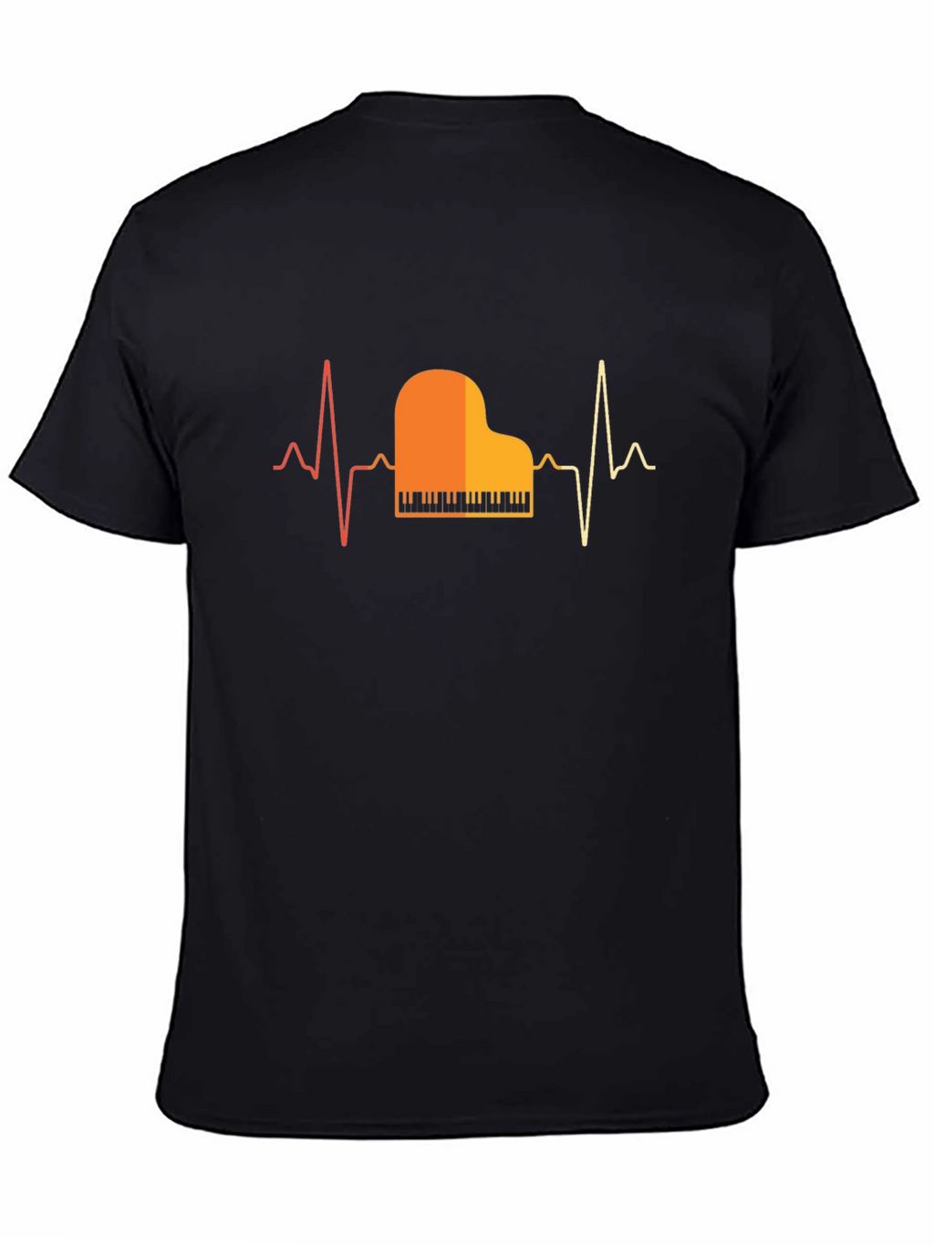 Piano Heartbeat Graphic Tee - Musician T-Shirt