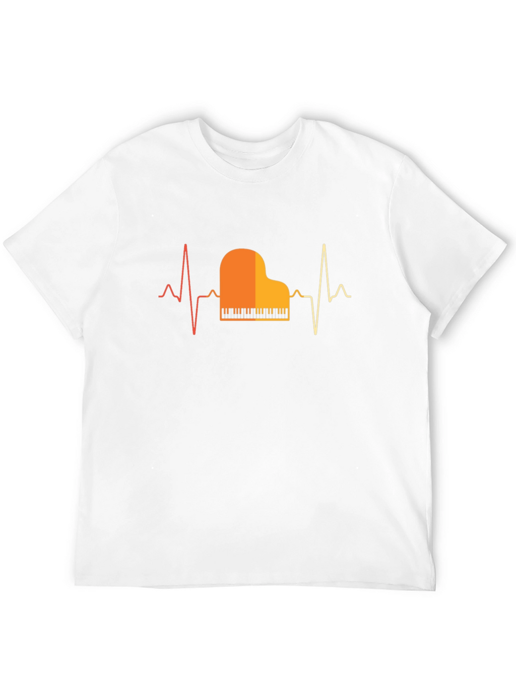 Piano Heartbeat Graphic Tee - Musician T-Shirt