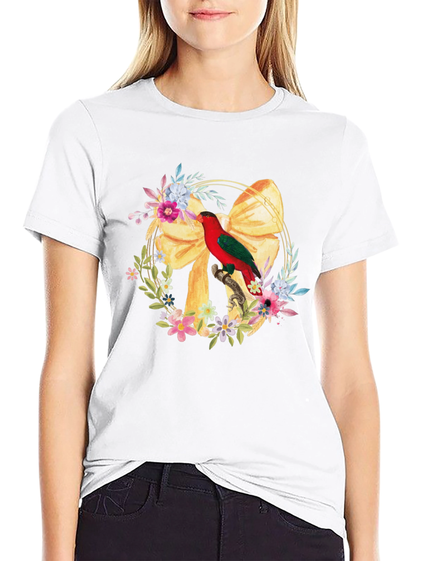 Floral Parrot T-Shirt