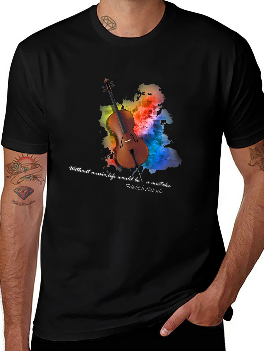 Musical Philosophy T-Shirt - Cello Design