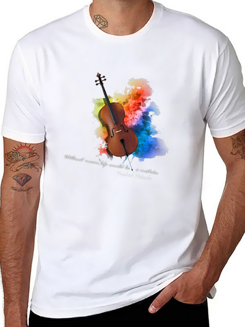 Musical Philosophy T-Shirt - Cello Design