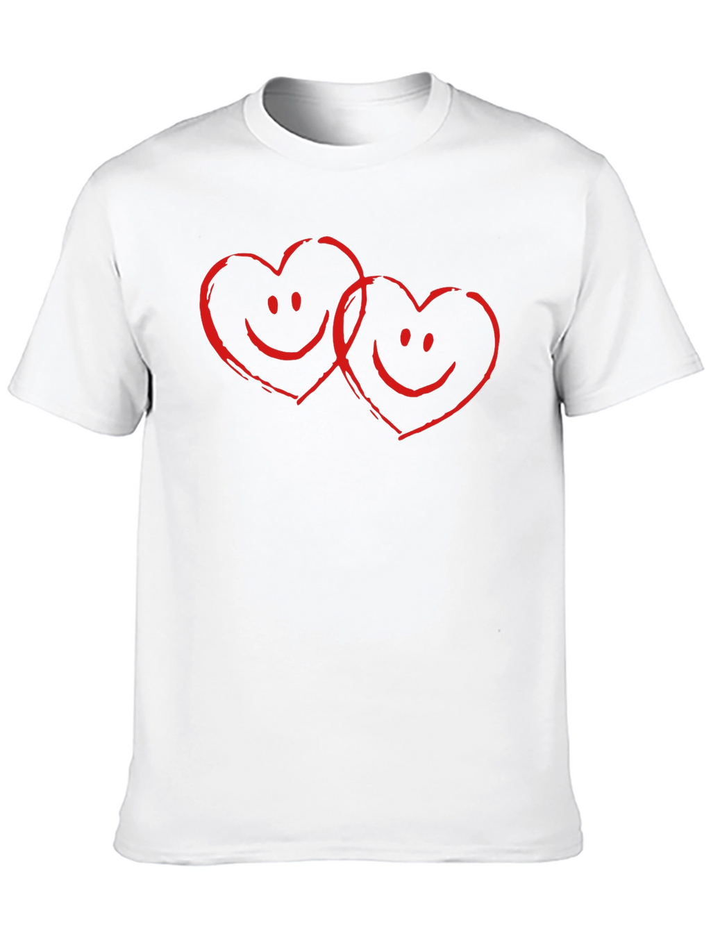 Heart Smile Graphic Tee - Soft Cotton Black T-Shirt