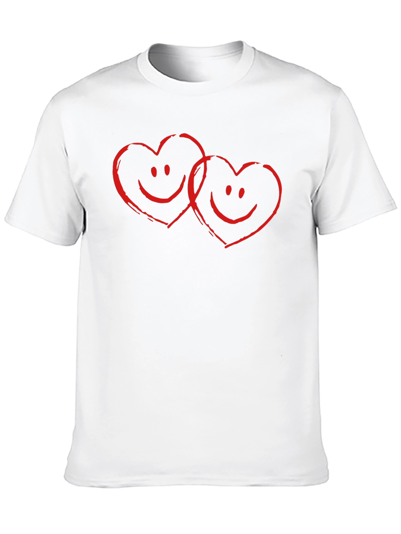 Heart Smile Graphic Tee - Soft Cotton Black T-Shirt