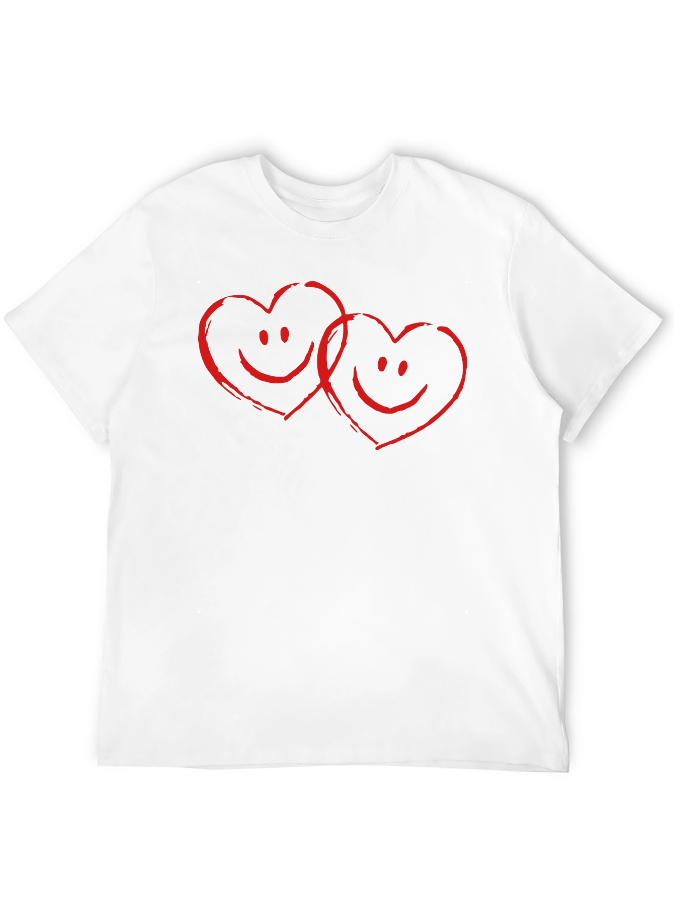 Heart Smile Graphic Tee - Soft Cotton Black T-Shirt