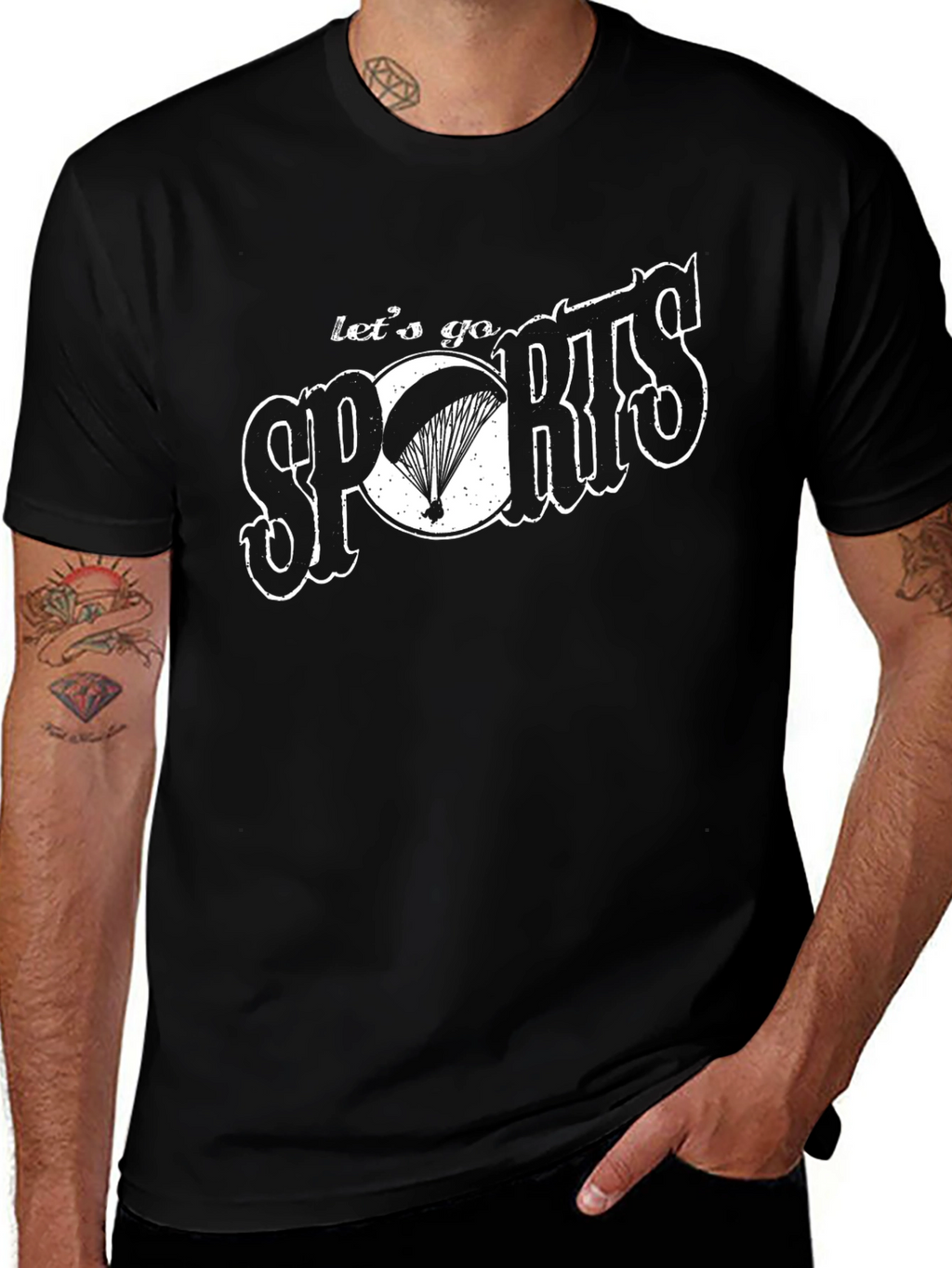 Lets Go Sports T-Shirt - Parachute Design