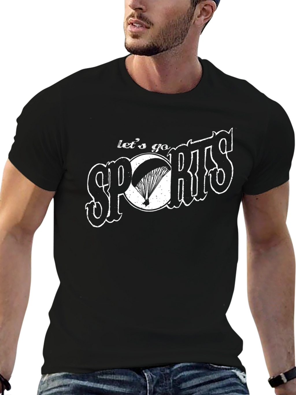 Lets Go Sports T-Shirt - Parachute Design