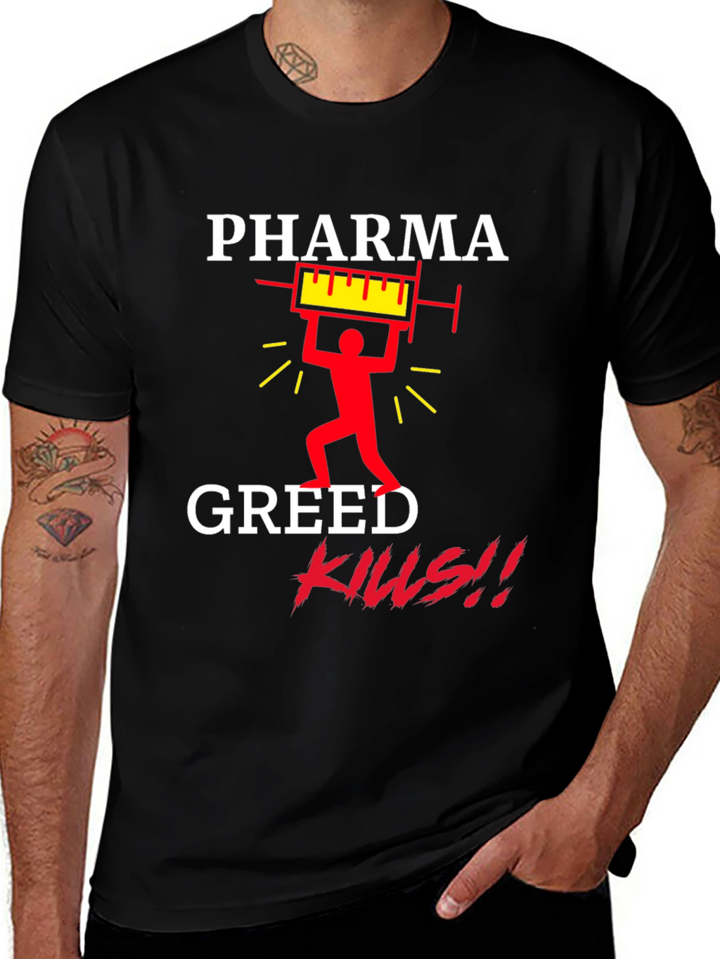 Pharma Greed Kills Graphic T-Shirt
