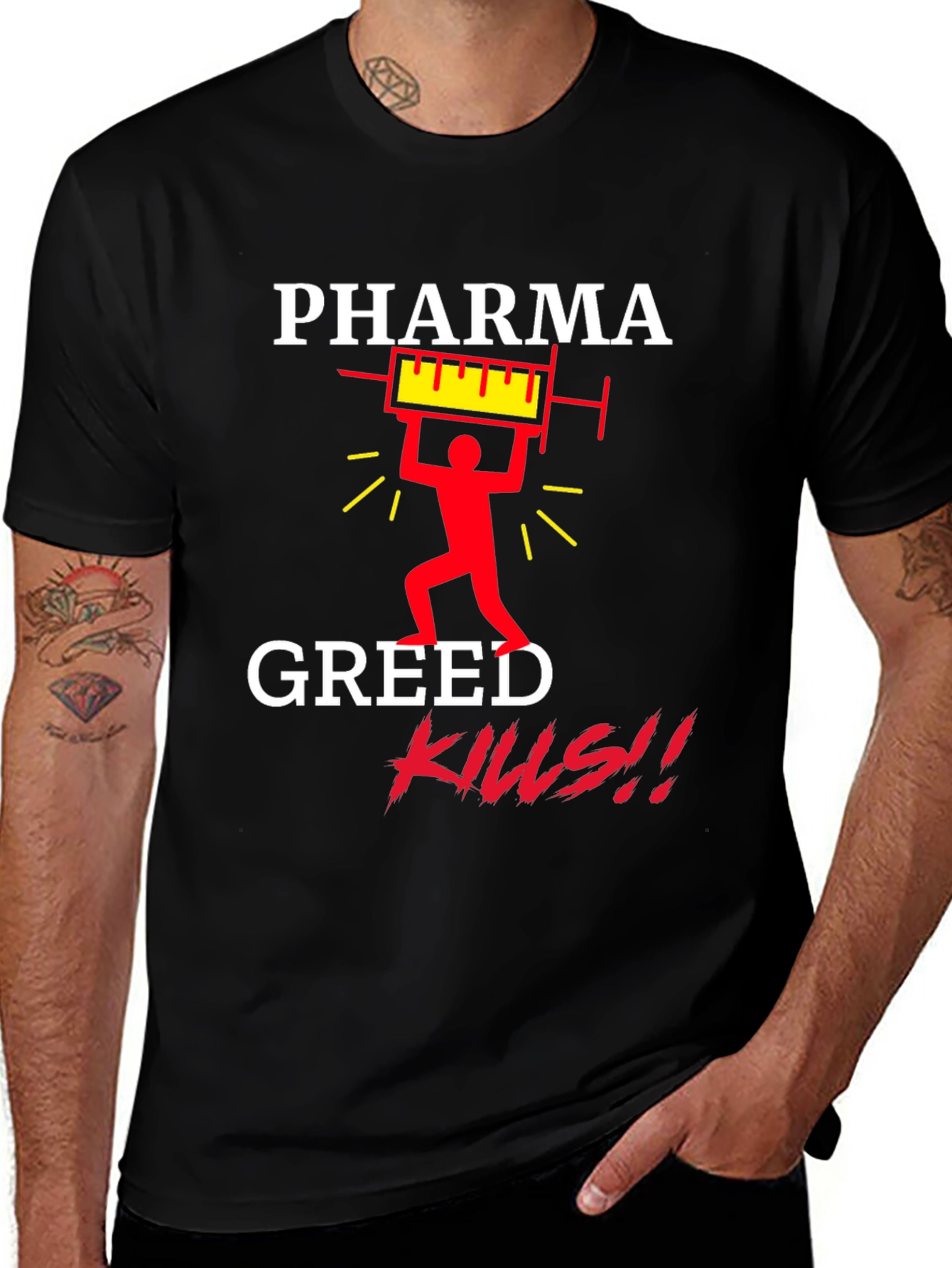 Pharma Greed Kills Graphic T-Shirt