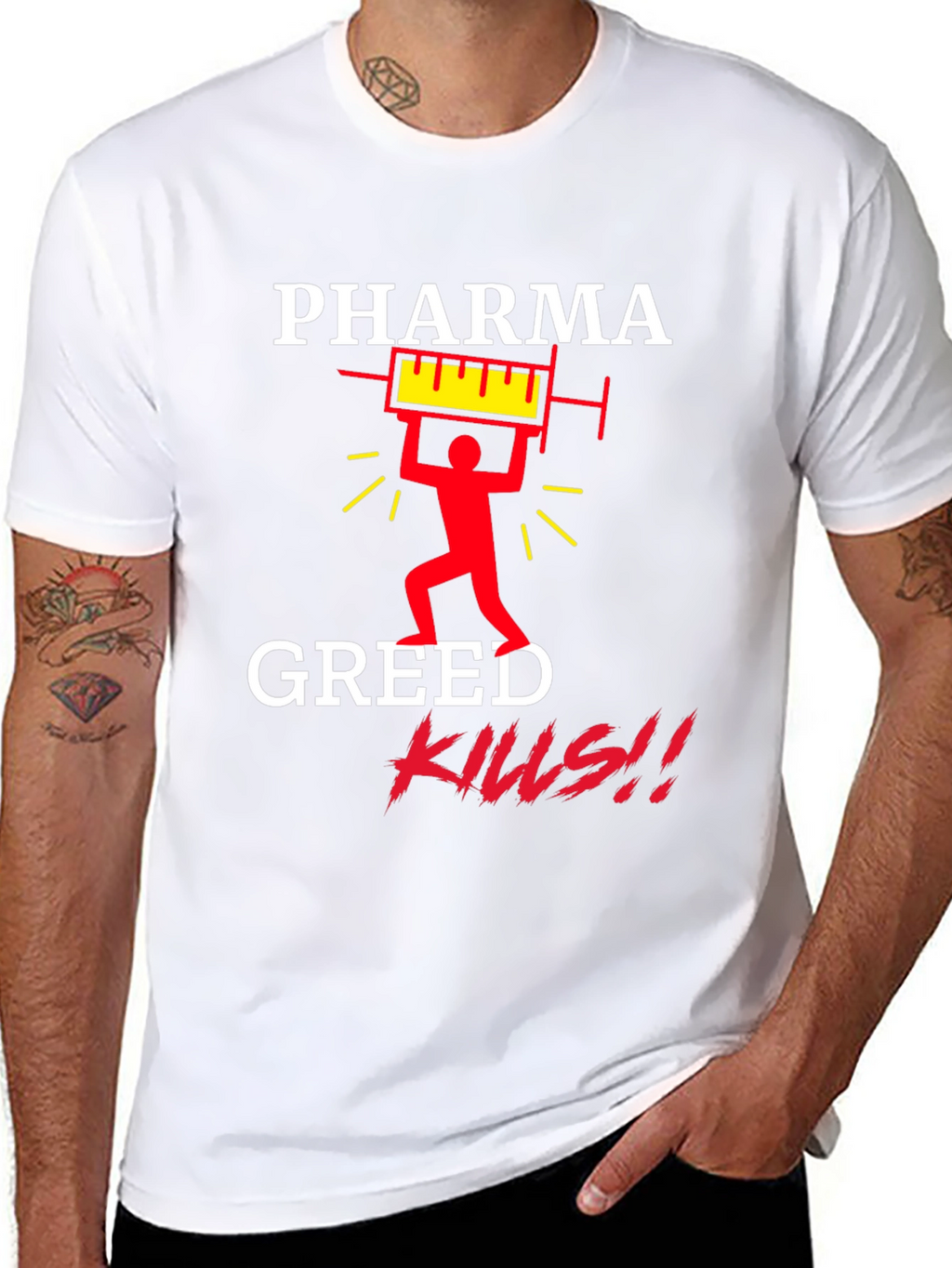 Pharma Greed Kills Graphic T-Shirt