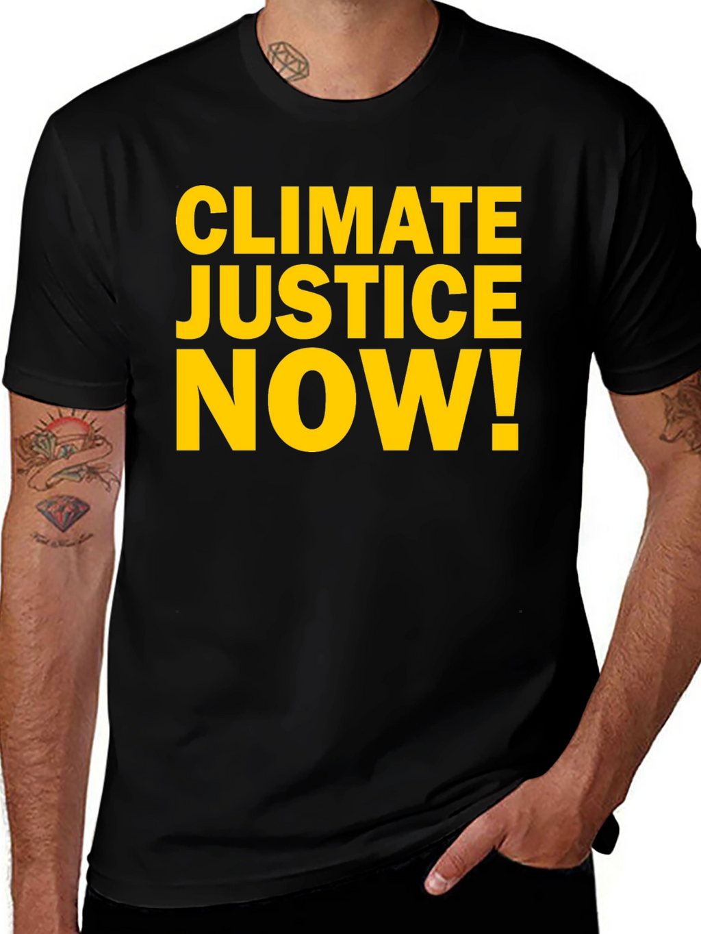 Climate Justice Now T-Shirt - Bold Environmental Activism Tee