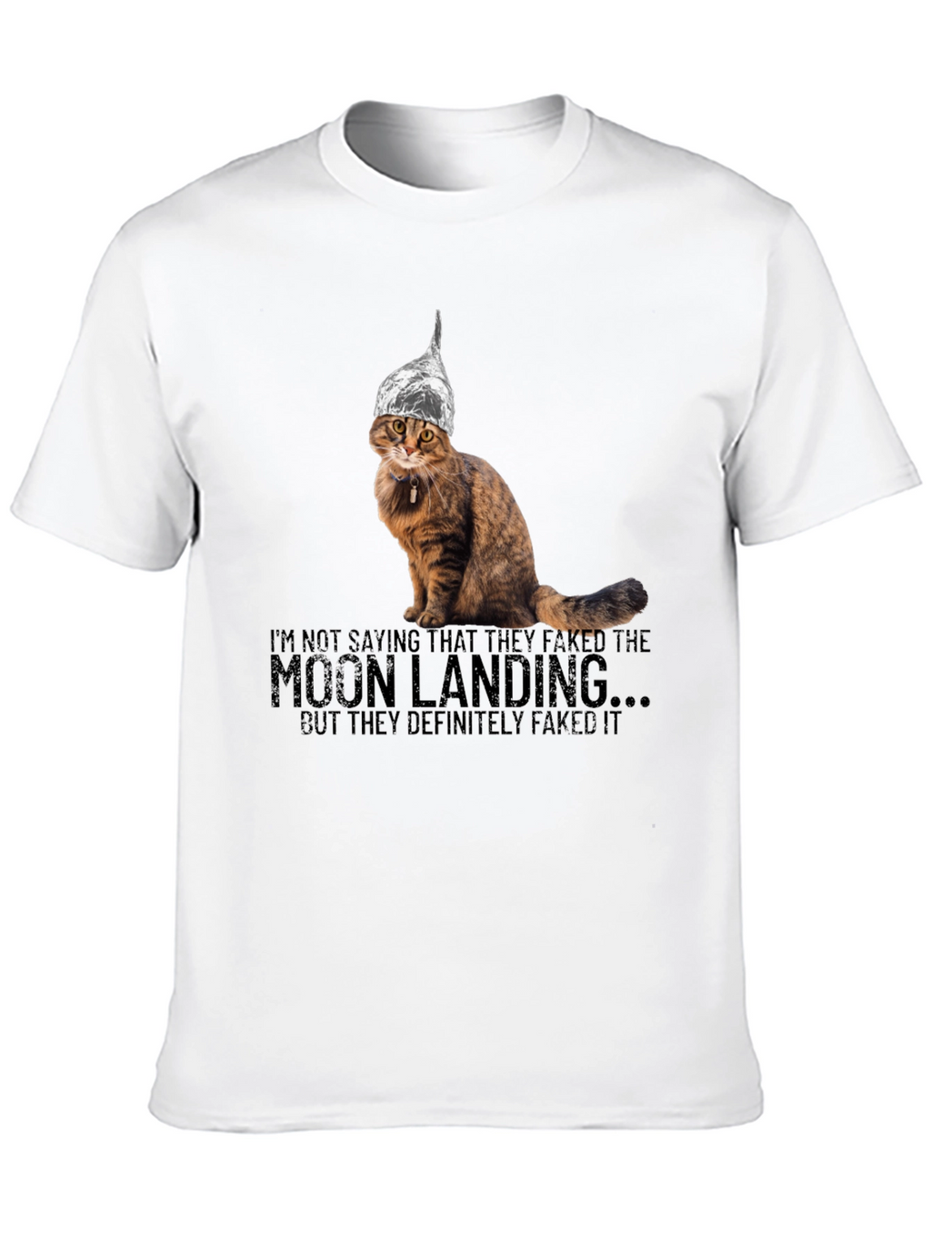 Moon Landing Conspiracy Cat T-Shirt