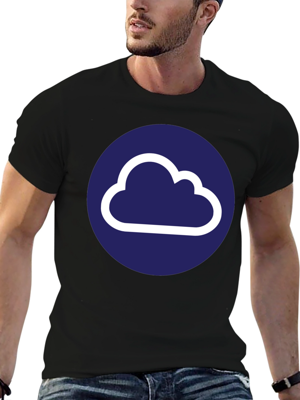 Cloud Logo Black T-Shirt
