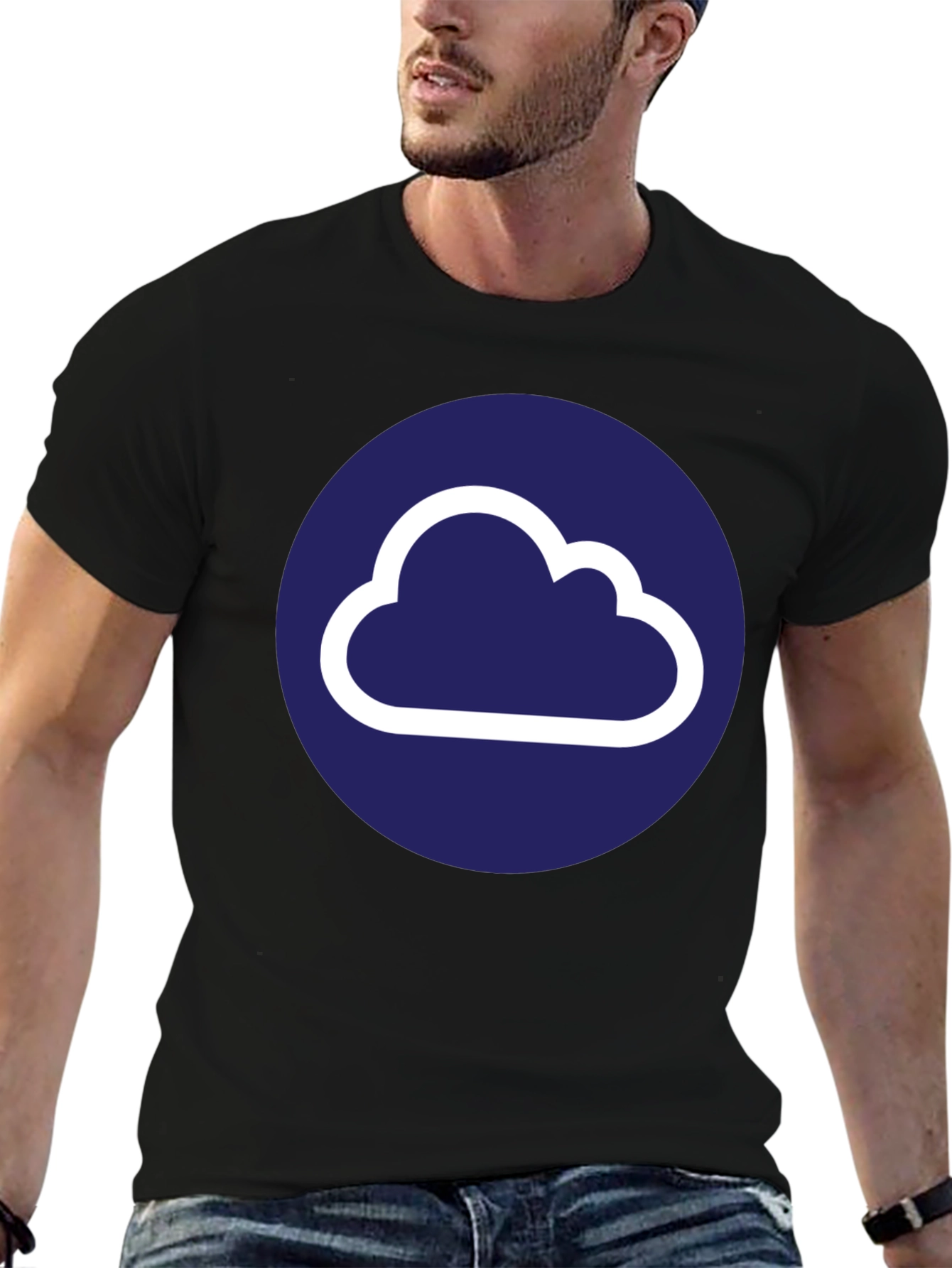 Cloud Logo Black T-Shirt
