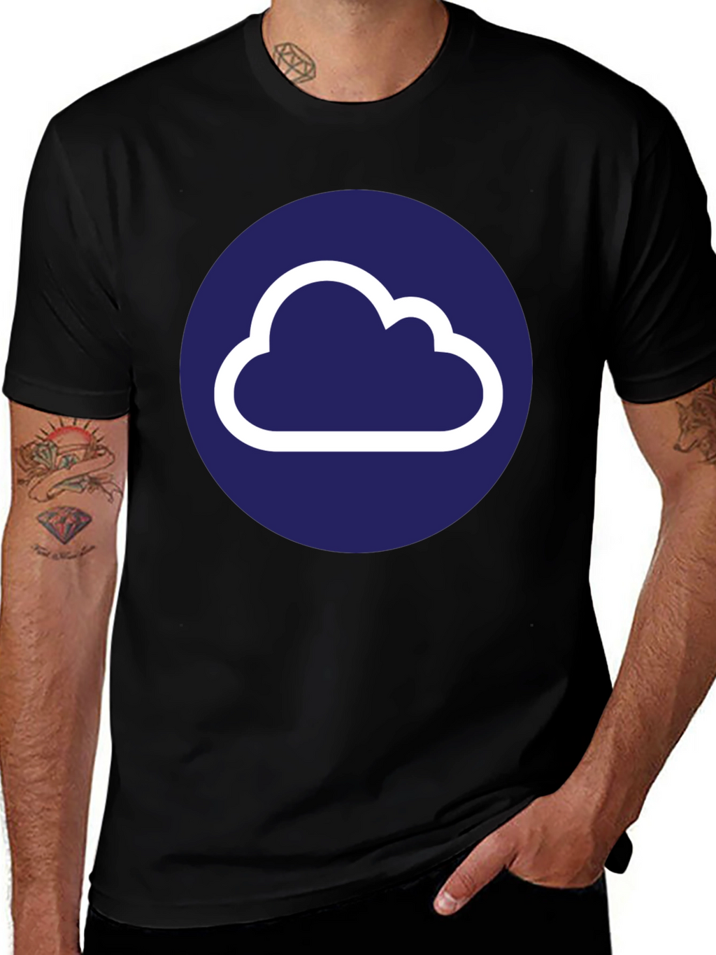 Cloud Logo Black T-Shirt