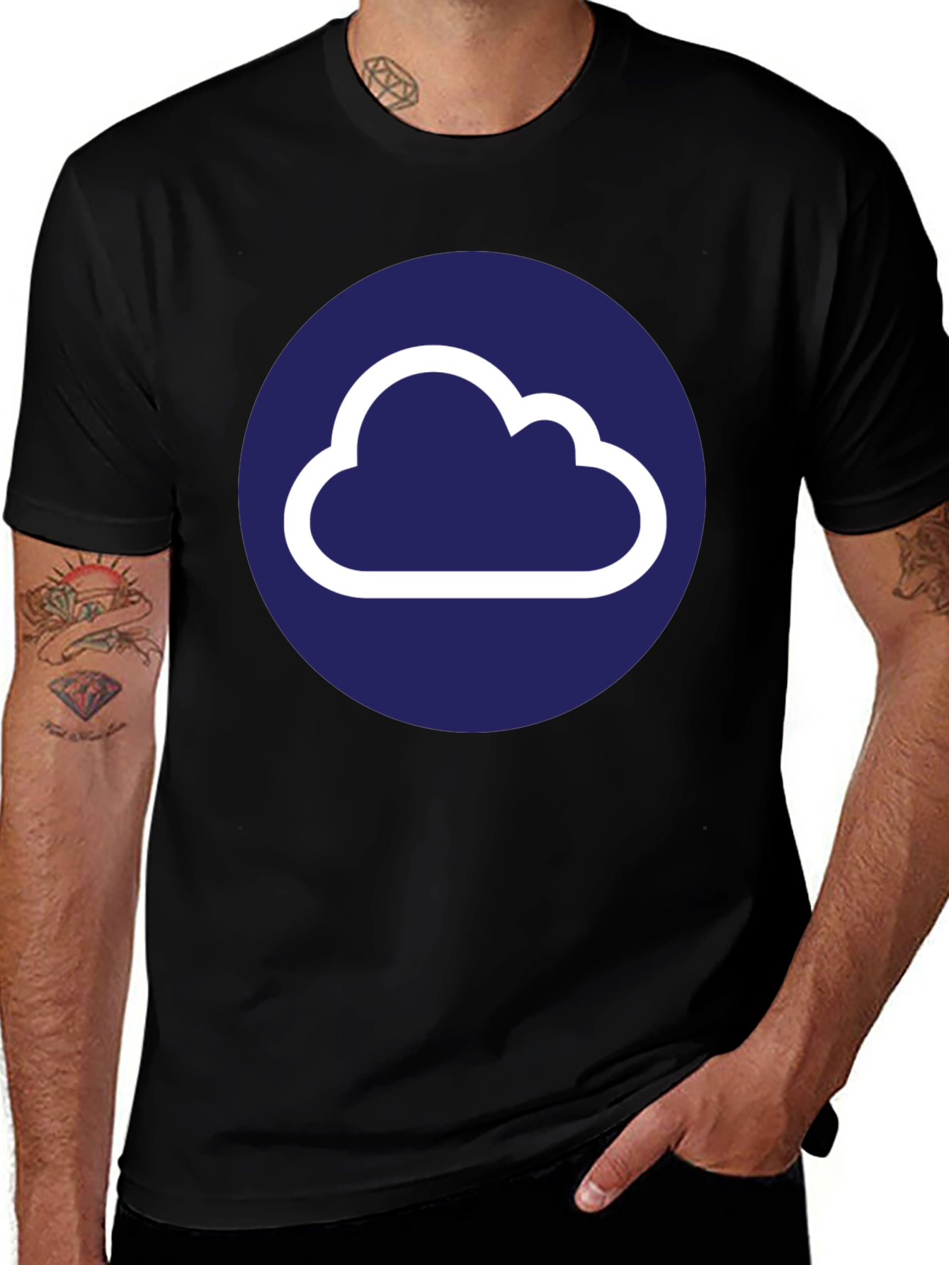 Cloud Logo Black T-Shirt