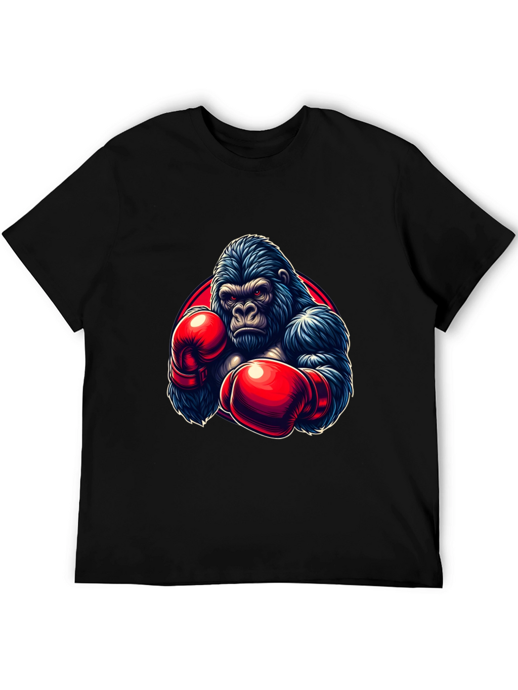 Gorilla Boxer Graphic T-Shirt - Black
