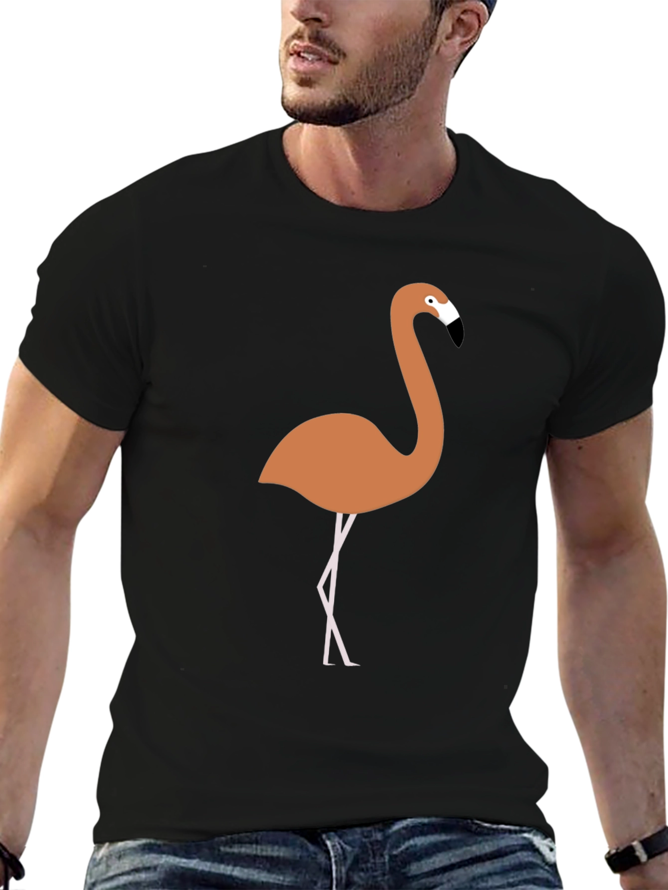 Flamingo Graphic Tee - Mens Black T-Shirt