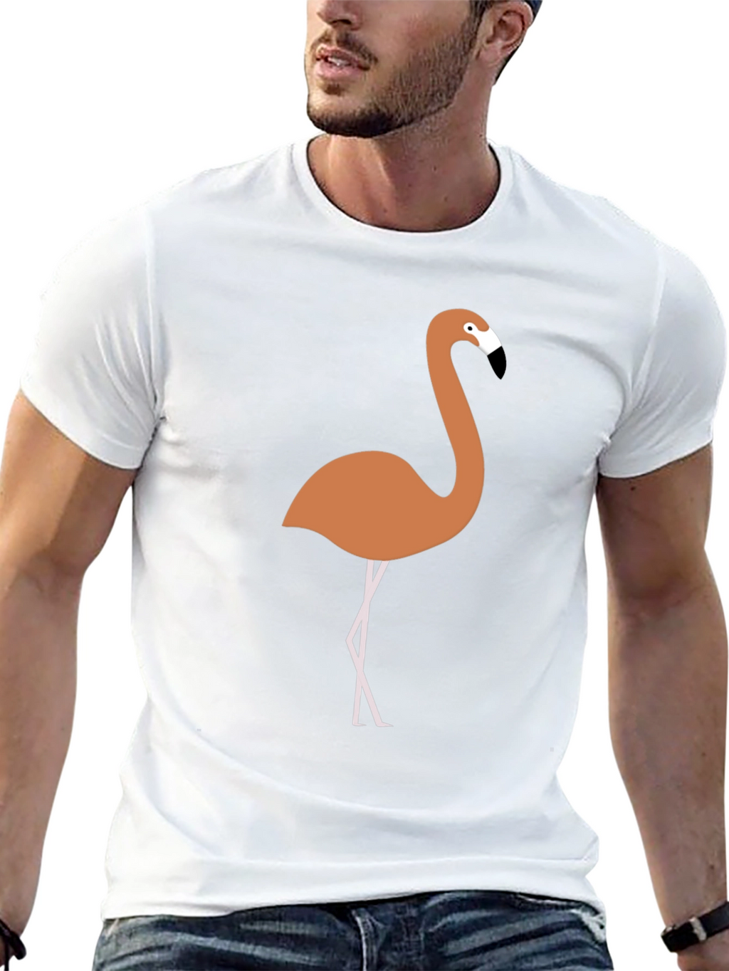 Flamingo Graphic Tee - Mens Black T-Shirt