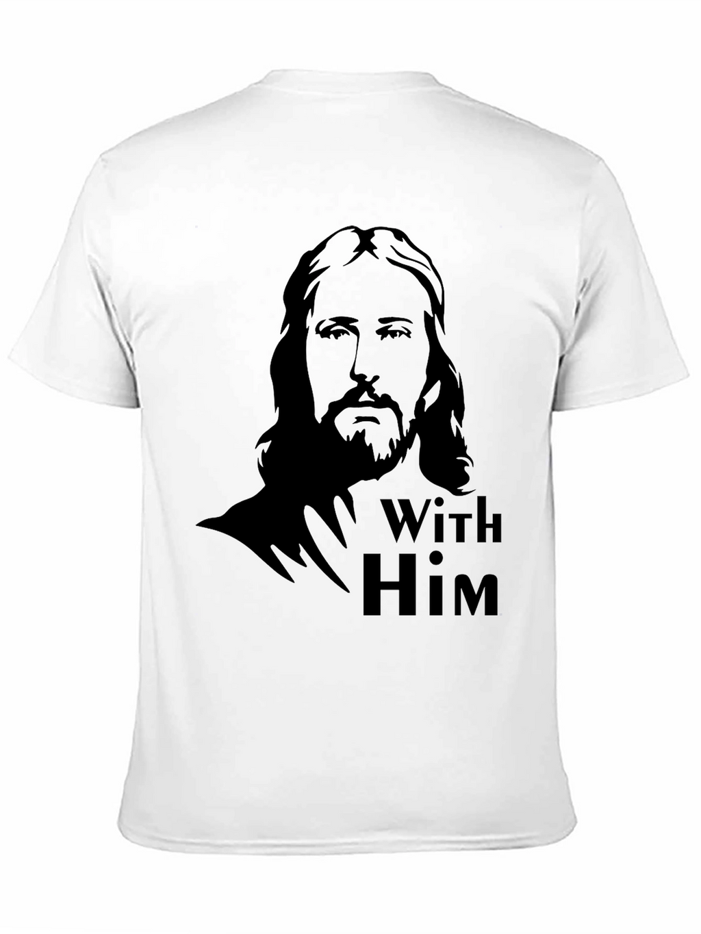 With Him Graphic Tee - Black Cotton Blend