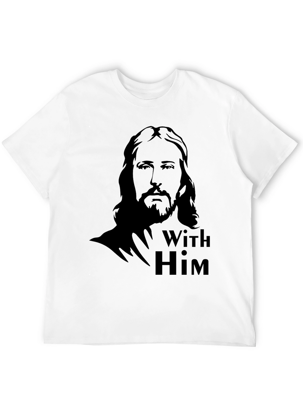 With Him Graphic Tee - Black Cotton Blend