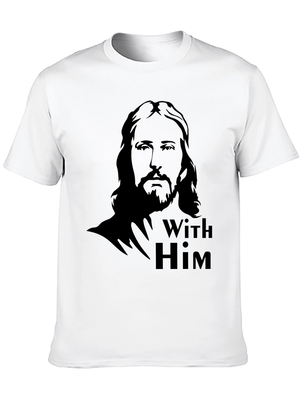 With Him Graphic Tee - Black Cotton Blend