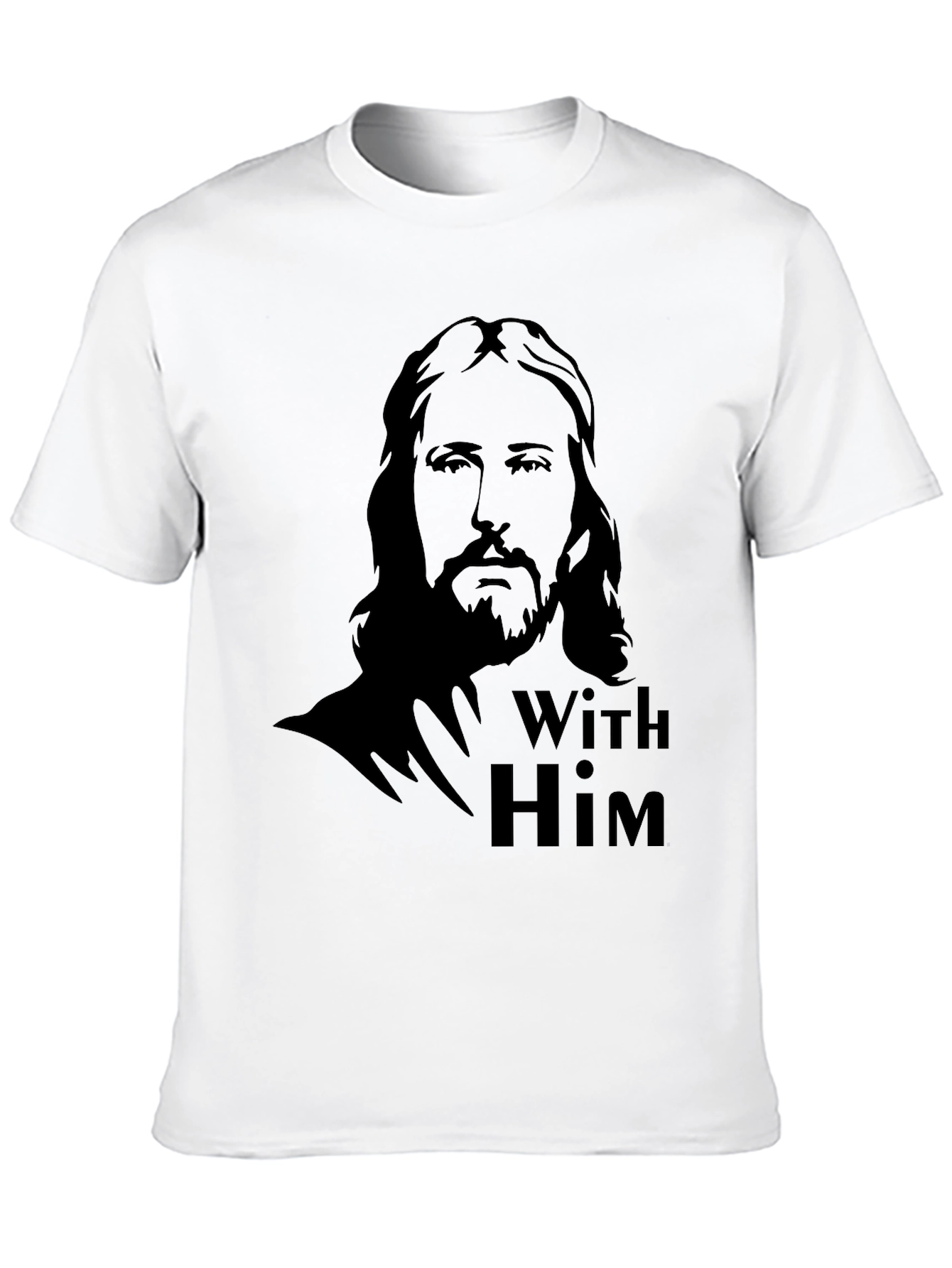 With Him Graphic Tee - Black Cotton Blend