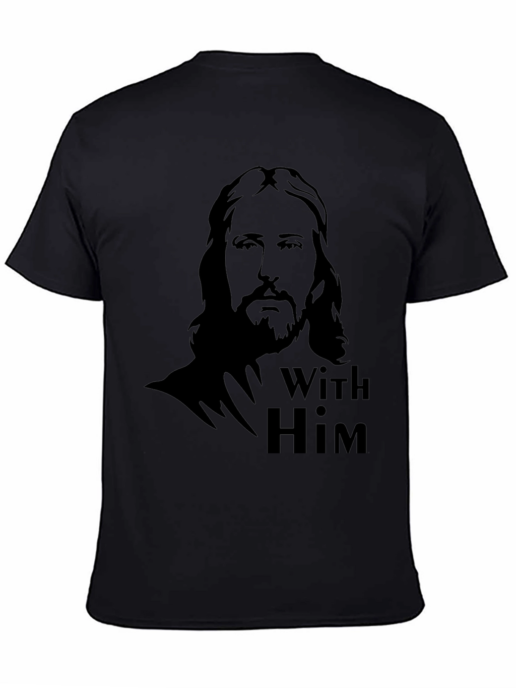 With Him Graphic Tee - Black Cotton Blend