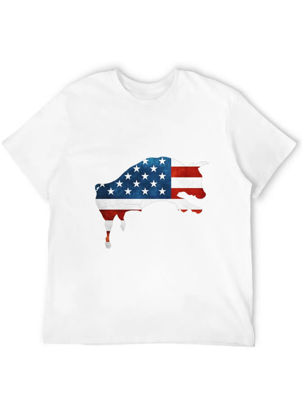 4th Of July Bull American Flag Usa Timeless Short Sleeve Tee – Comfy And Minimalist Design
