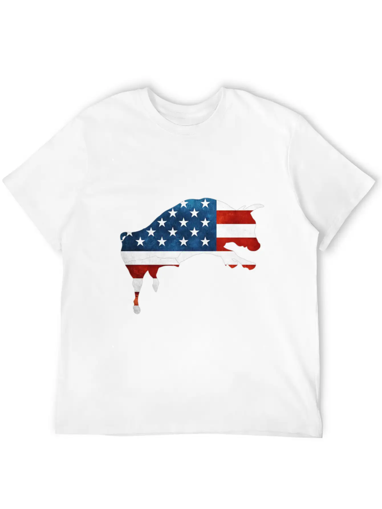 4th Of July Bull American Flag Usa Timeless Short Sleeve Tee – Comfy And Minimalist Design