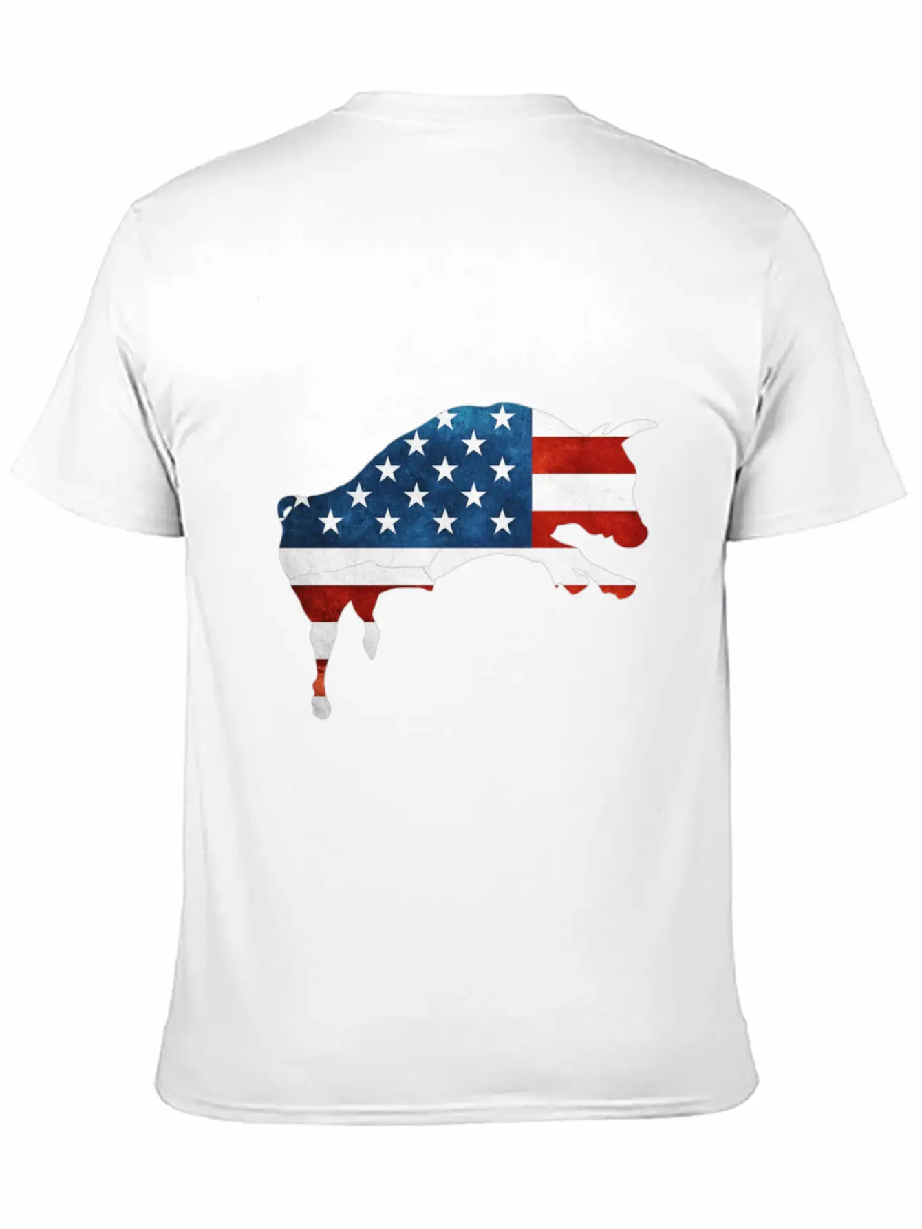 4th Of July Bull American Flag Usa Timeless Short Sleeve Tee – Comfy And Minimalist Design