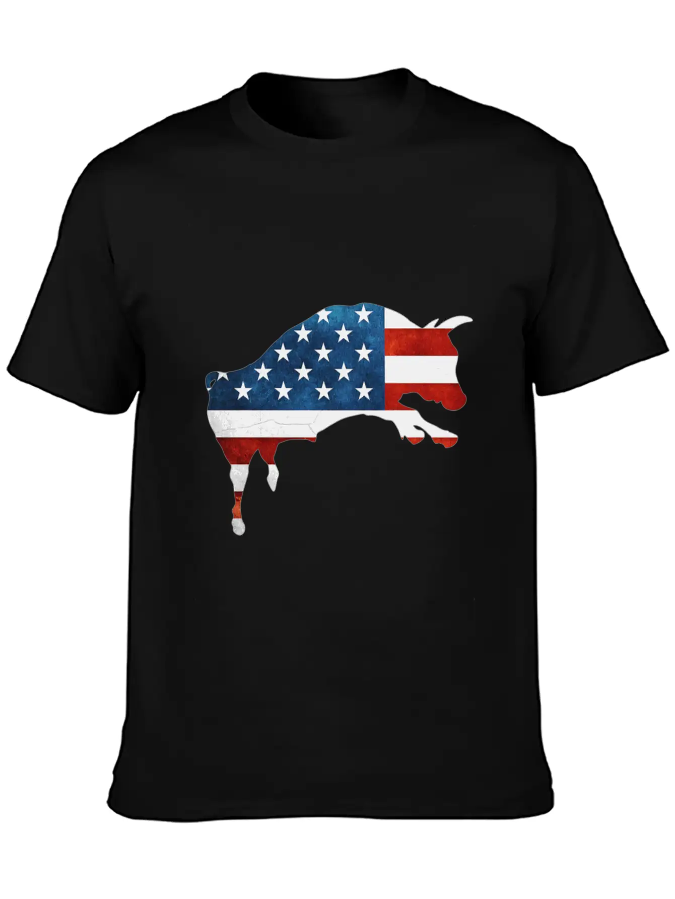 4th Of July Bull American Flag Usa Timeless Short Sleeve Tee – Comfy And Minimalist Design