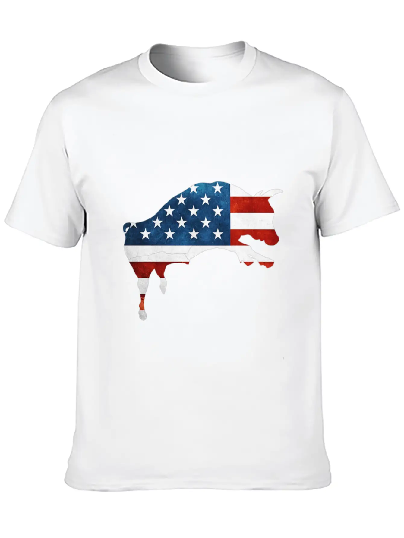 4th Of July Bull American Flag Usa Timeless Short Sleeve Tee – Comfy And Minimalist Design