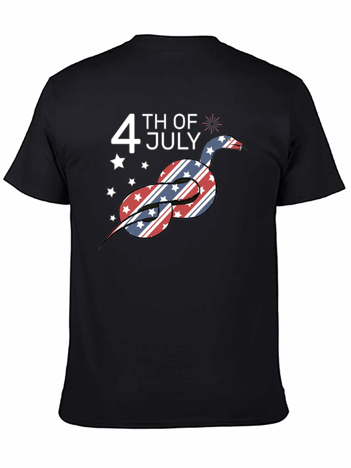 4th Of July Snake Design Relaxed Everyday Tee – Lightweight And Durable Cotton