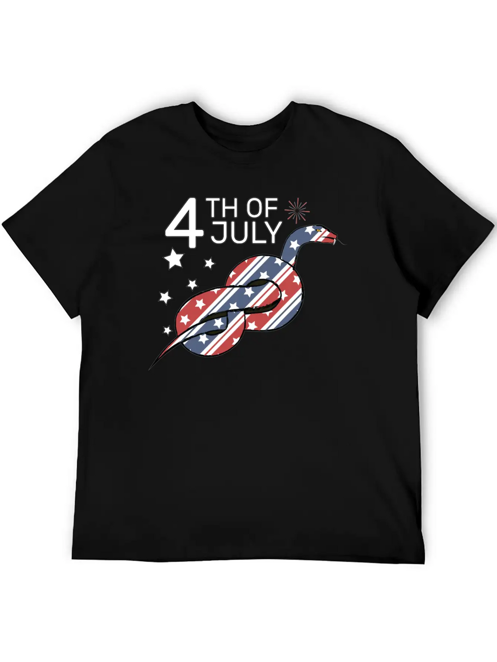 4th Of July Snake Design Relaxed Everyday Tee – Lightweight And Durable Cotton