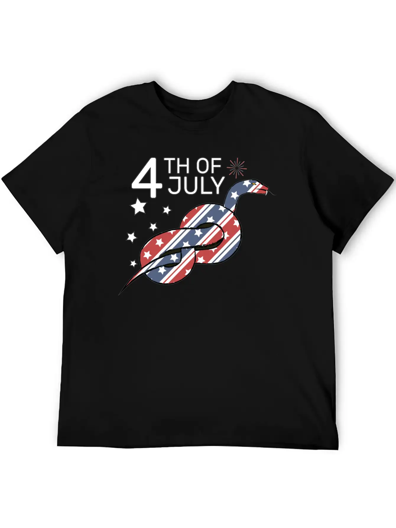 4th Of July Snake Design Relaxed Everyday Tee – Lightweight And Durable Cotton