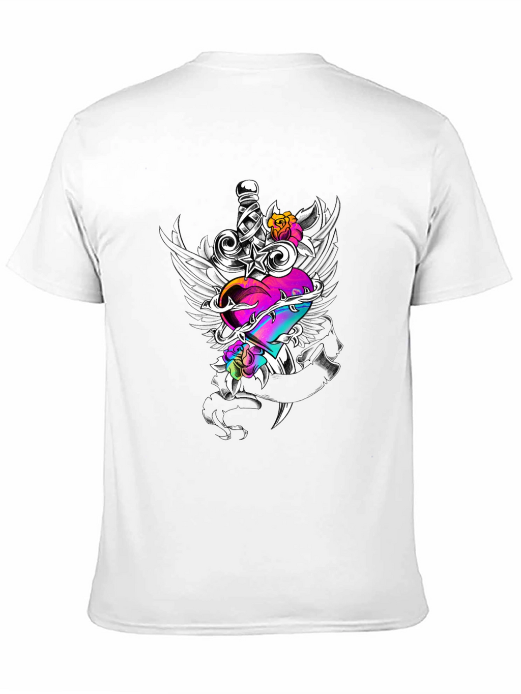 Dagger Heart Graphic Tee - Edgy Streetwear