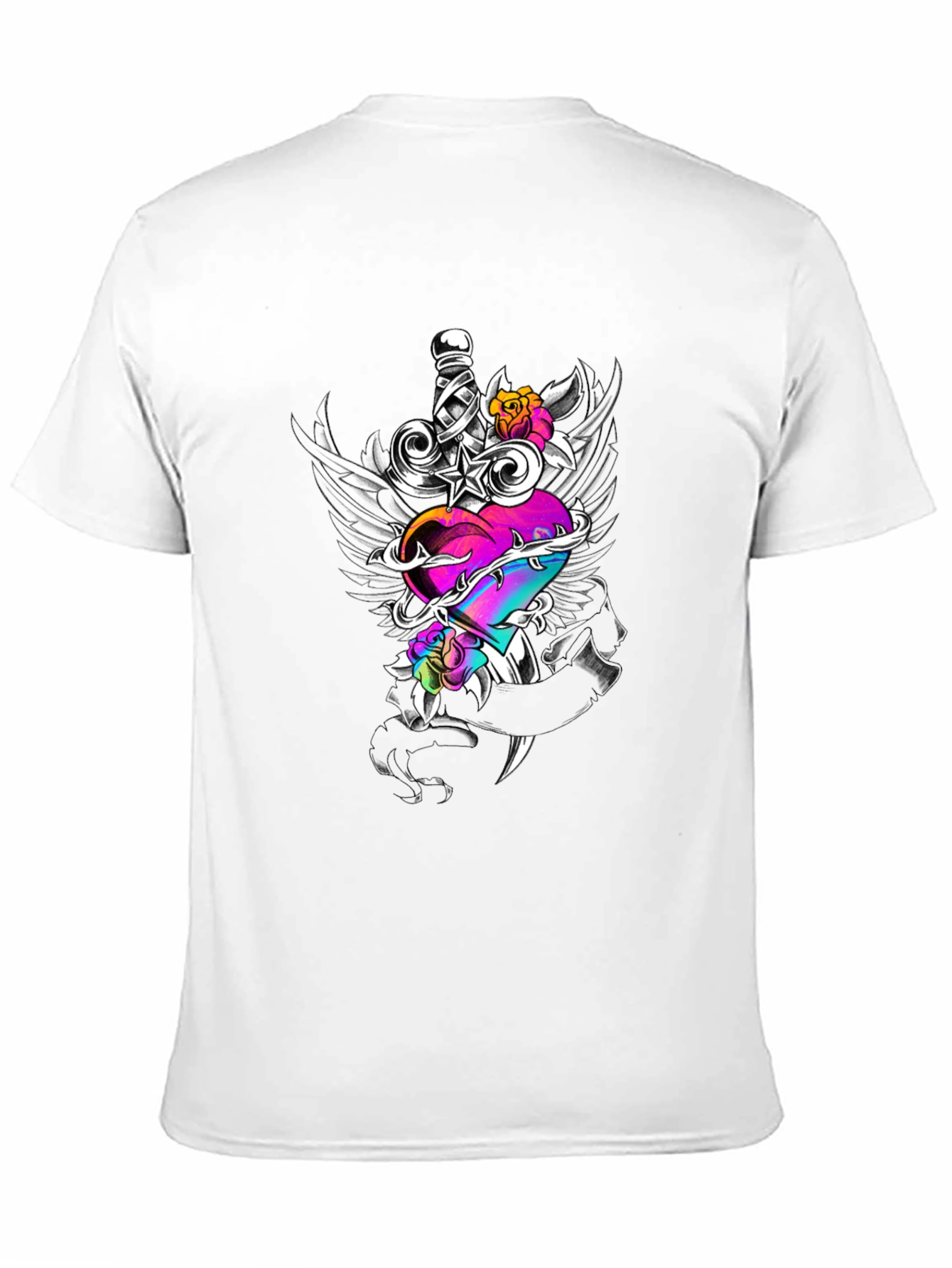 Dagger Heart Graphic Tee - Edgy Streetwear